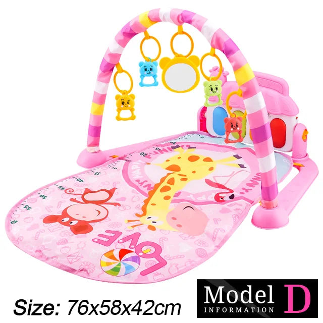 Baby Fitness Play Gym Music Activity Mat Piano Crawling Toy