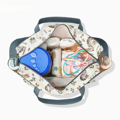 Multifunction Waterproof Single-Shoulder Baby Diaper Crossbody Bag
