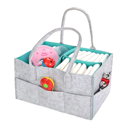 Baby Diaper Caddy Nursery Organizer Basket