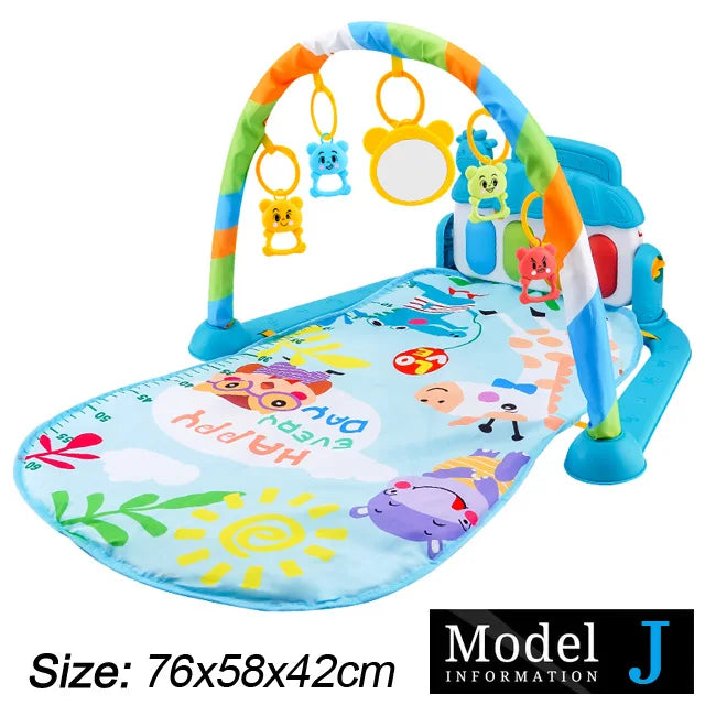 Baby Fitness Play Gym Music Activity Mat Piano Crawling Toy