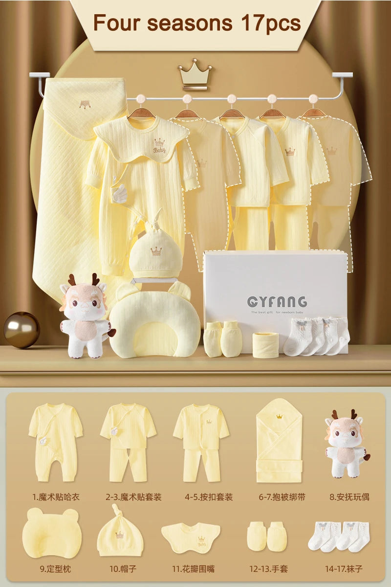 Newborn Baby Clothing 15-20PCS 0-3M 100% Cotton Unisex Infant Boys Girls Set