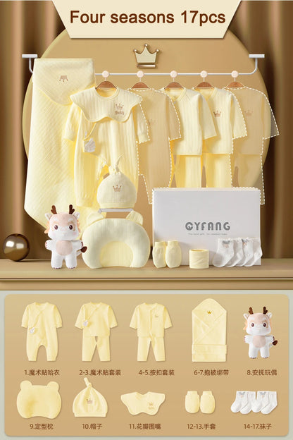 Newborn Baby Clothing 15-20PCS 0-3M 100% Cotton Unisex Infant Boys Girls Set