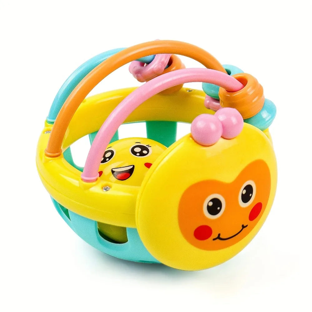 Baby Soft Teething Sensory Ball Rattle Early Learning Grasping Toy