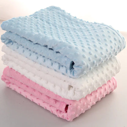 Baby Blanket Newborn Soft Fleece Thermal Swaddle Wrap Winter Bedding
