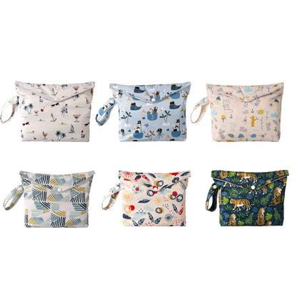Baby Dry Wet Diaper Bag 19.5x27cm Waterproof Travel Stor