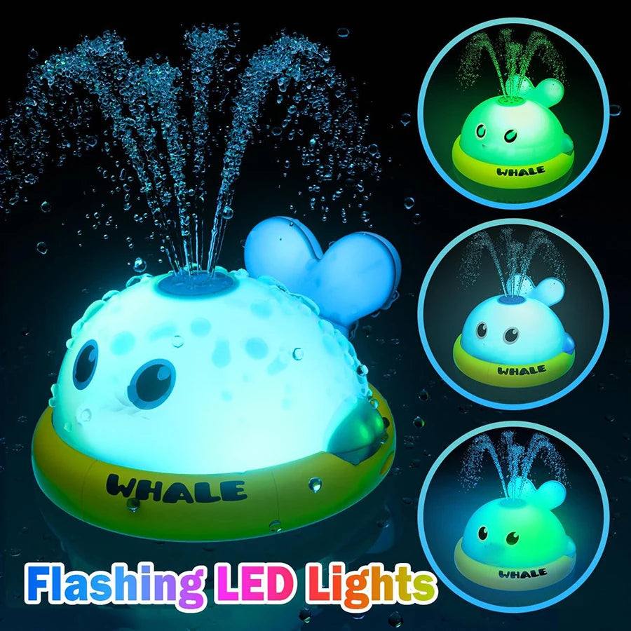 Baby Bath Toys Light Up Whale Sprinkler Pool Bath Toy