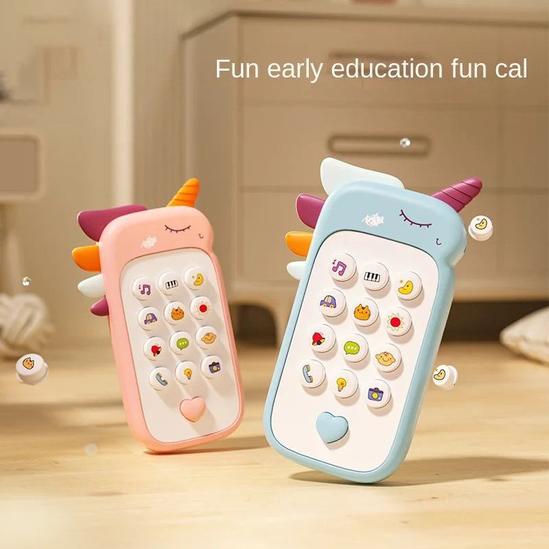 Baby Music Phone Toy with Teether Early Education Infant Telephone