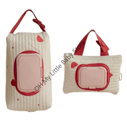 Portable Wet Wipes Case Stroller Hanging Bag for Baby Essentials