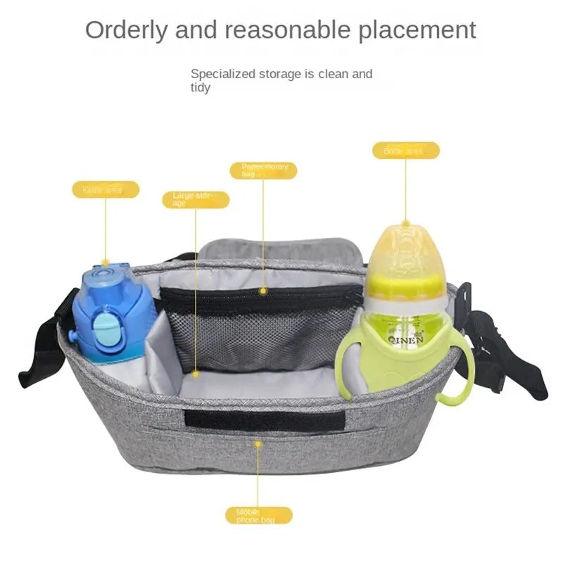 Baby Stroller Hanging Diaper Bag Large Capacity Portable Mommy Storage Bag