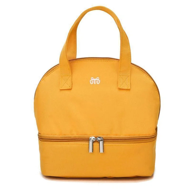 Fashion Insulated Double-Layer Mommy Bag Large Capacity Travel Handbag
