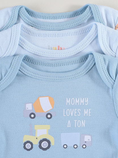 Baby Boy 3PCS Summer Short-Sleeve Cotton Onesies Newborn 0-9 Months