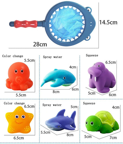 Baby Bath Toys Colorful Waterproof Toddler Infant Gift 0-3 Years