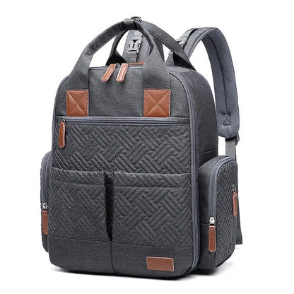Large Capacity Waterproof Diaper Backpack Multi-Functional Mom Bag