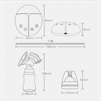 Electric Double Breast Pump USB BPA Free Feeding Set