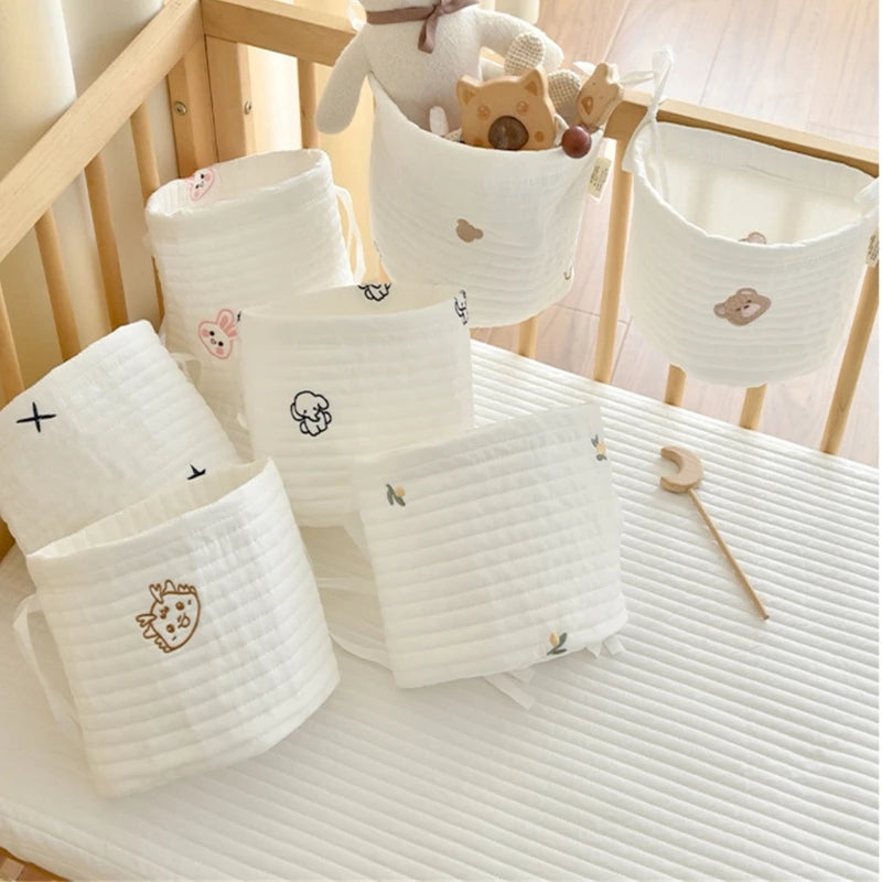 Portable Baby Care Hanging Organizer Crib Storage Diaper Bag Cotton