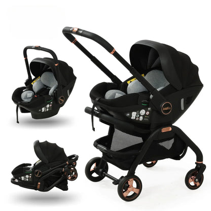 3-in-1 Baby Safety Stroller Two-Way Newborn Car Seat Portable Baby Stroller for 0-2 Years