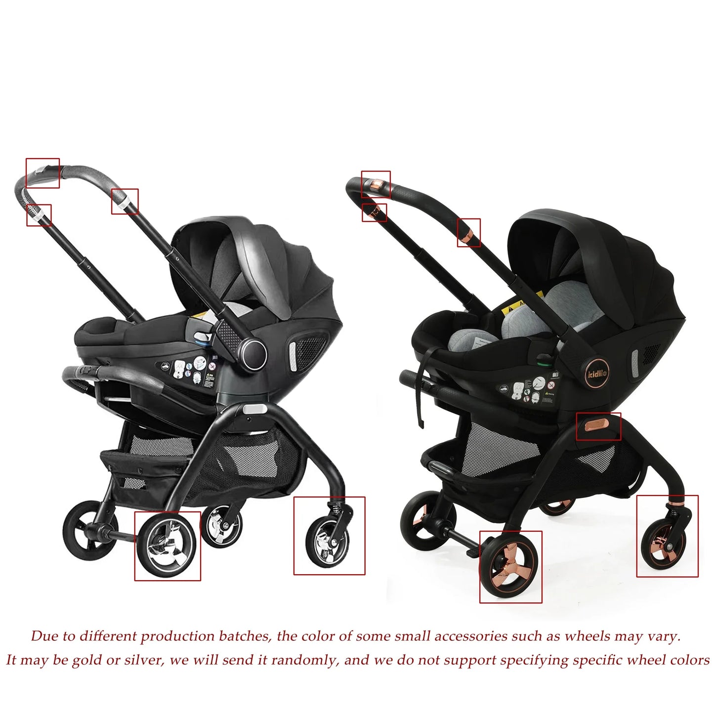 3-in-1 Baby Safety Stroller Two-Way Newborn Car Seat Portable Baby Stroller for 0-2 Years