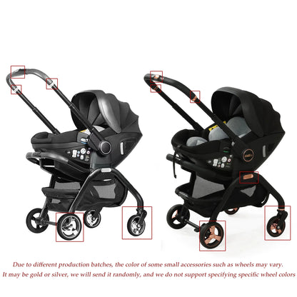 3-in-1 Baby Safety Stroller Two-Way Newborn Car Seat Portable Baby Stroller for 0-2 Years