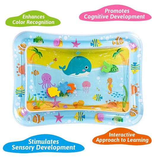 Baby Water Play Mat Inflatable Tummy Time Toddler PVC Activity Toy