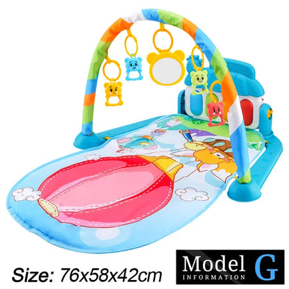 Baby Fitness Play Gym Music Activity Mat Piano Crawling Toy