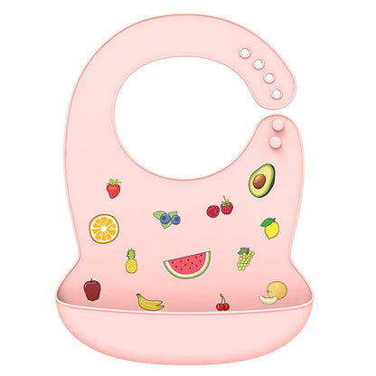 Silicone Baby Bib Waterproof Adjustable Feeding Apron