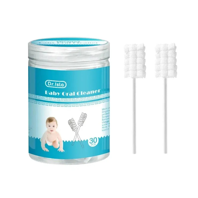 30/60 Pcs Baby Oral Cleaning Stick Disposable Newborn Oral Care Toothbrush