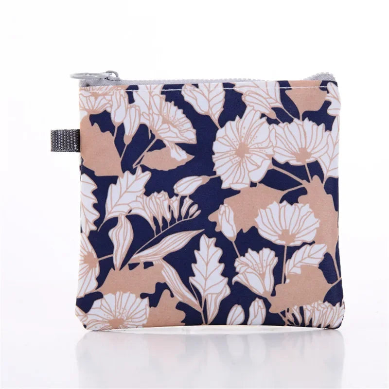 Cartoon Girls Diaper and Sanitary Storage Makeup Coin Jewelry Bag