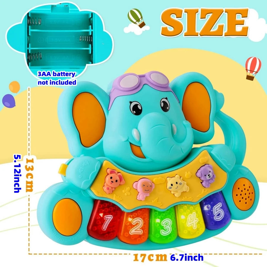 Elephant Baby Piano Toy Early Learning Musical Keyboard