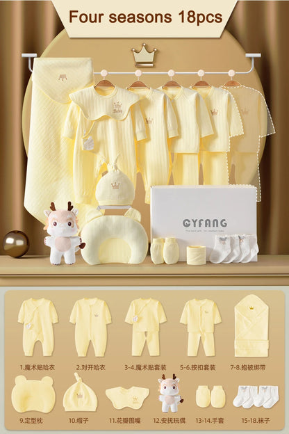 Newborn Baby Clothing 15-20PCS 0-3M 100% Cotton Unisex Infant Boys Girls Set