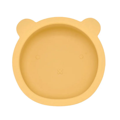 BPA Free Baby Silicone Feeding Bowl Suction Anti-Slip Cartoon Kids Dinnerware