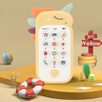 Baby Music Phone Toy with Teether Early Education Infant Telephone
