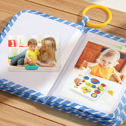 Baby Photo Album Soft Cloth My First Family Photos Book with Hook