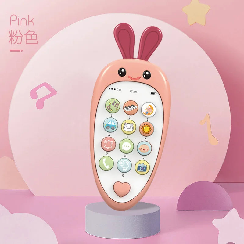 Baby Music Phone Toy with Teether Early Education Infant Telephone