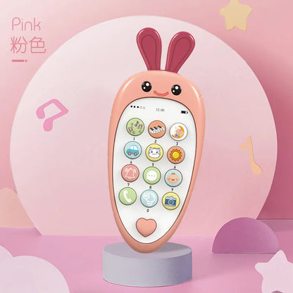 Baby Music Phone Toy with Teether Early Education Infant Telephone