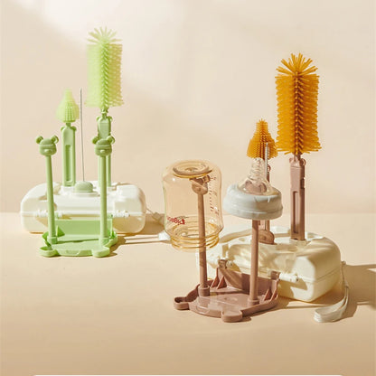 8 in 1 Baby Bottle Cleaner Brush Set Silicone Bottle & Nipple Cleaner with Case