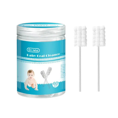 30/60 Pcs Baby Oral Cleaning Stick Disposable Newborn Oral Care Toothbrush