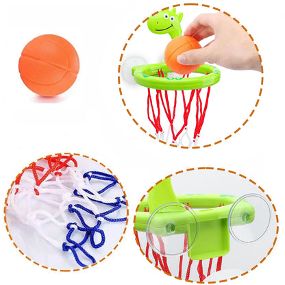 Baby Bath Toy Set Suction Cup Basketball Hoop with 3 Balls