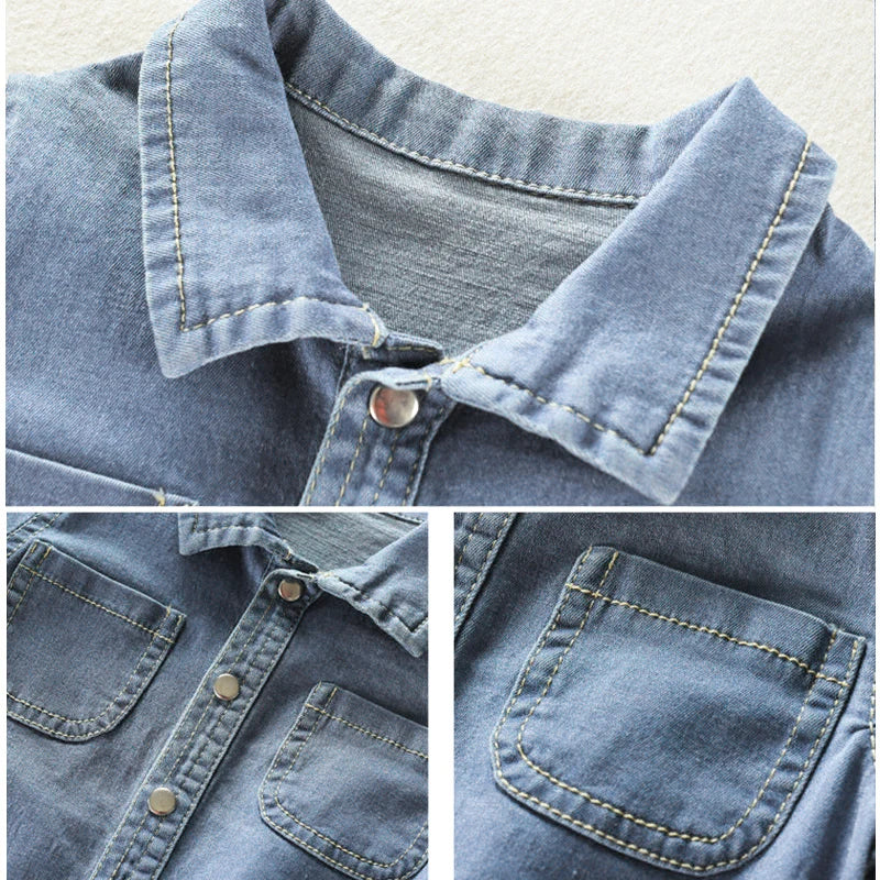 Baby Toddler Denim Overalls Kids Casual Jumpsuit