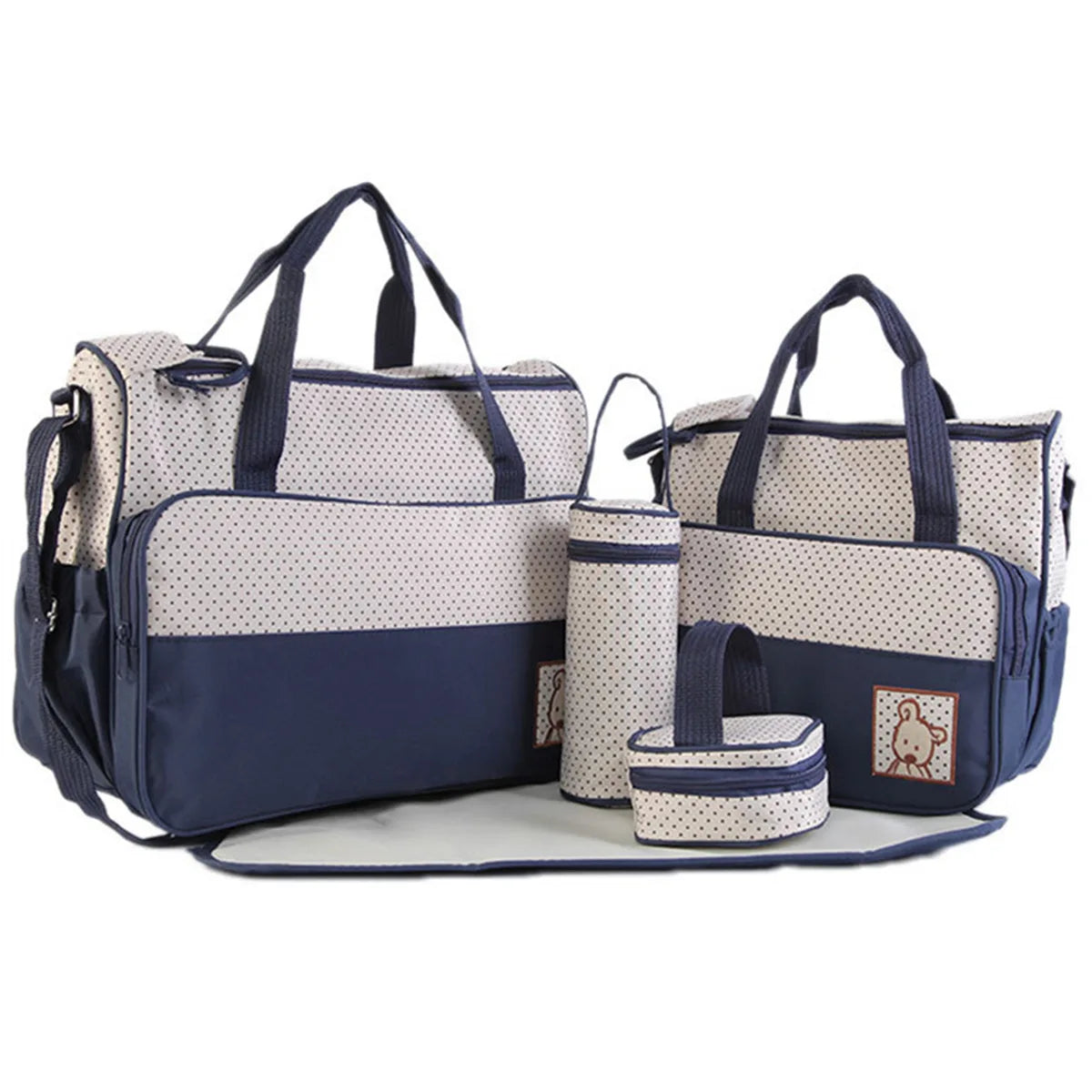 Five-Piece Mommy Diaper Bag One-Shoulder Multi-Functional Bag