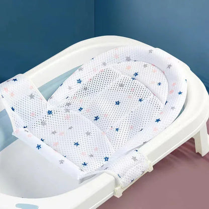Baby Bath Net Mat Adjustable Newborn Anti-Slip Bathtub Cushion