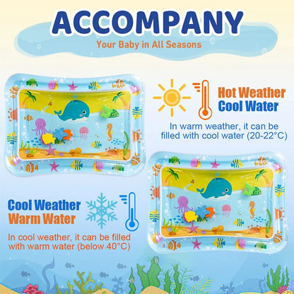 Baby Water Play Mat Inflatable Tummy Time Toddler PVC Activity Toy