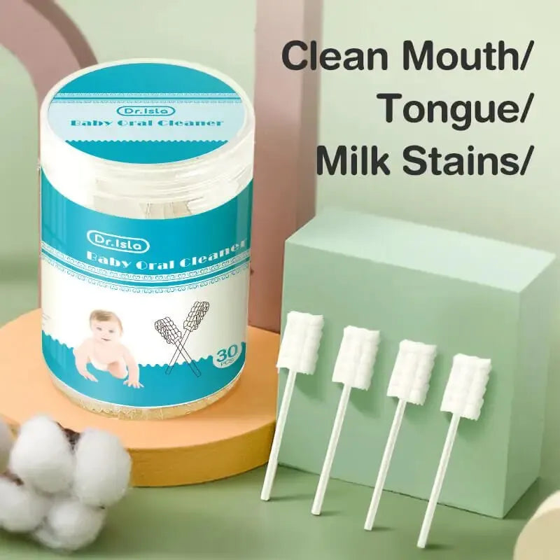 30/60 Pcs Baby Oral Cleaning Stick Disposable Newborn Oral Care Toothbrush
