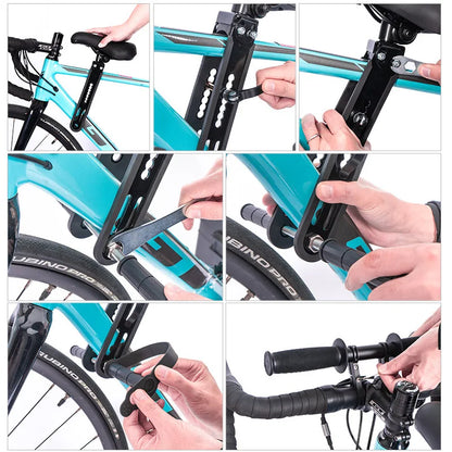 Bicycle Front Frame Baby Seat Adjustable Safety Saddle with Pedals