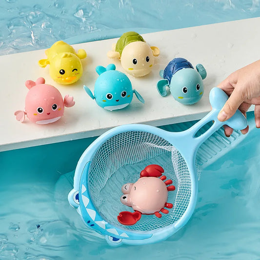 Clockwork Baby Bath Toys Swimming Cute Animal Bathing Fun Kids Water Play