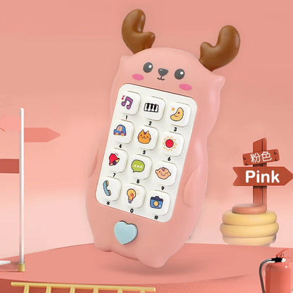 Baby Music Phone Toy with Teether Early Education Infant Telephone