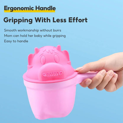Cute Cartoon Baby Bath Cap Toddler Shampoo Cup Hair Washing Shower Essential