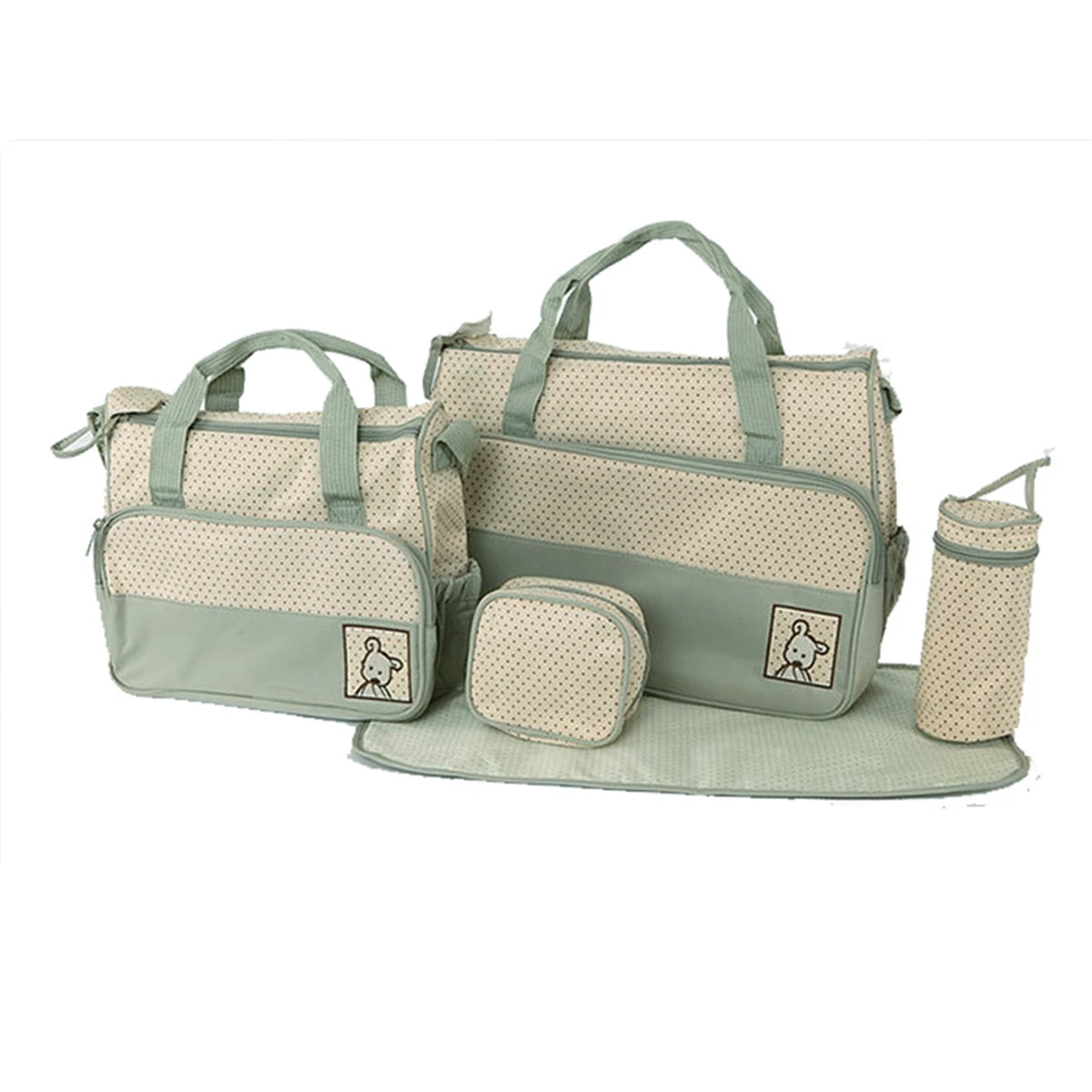Five-Piece Mommy Diaper Bag One-Shoulder Multi-Functional Bag