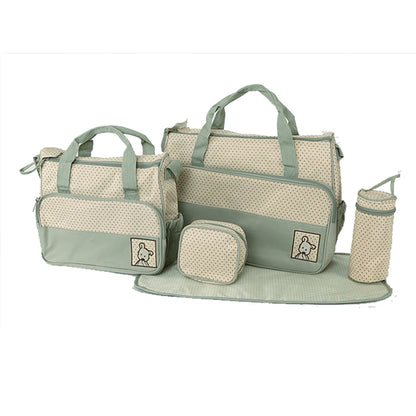Five-Piece Mommy Diaper Bag One-Shoulder Multi-Functional Bag