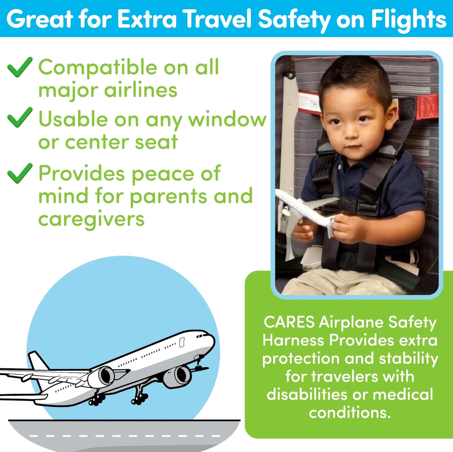 Cares Fly Safe Airplane Safety Belt for Children