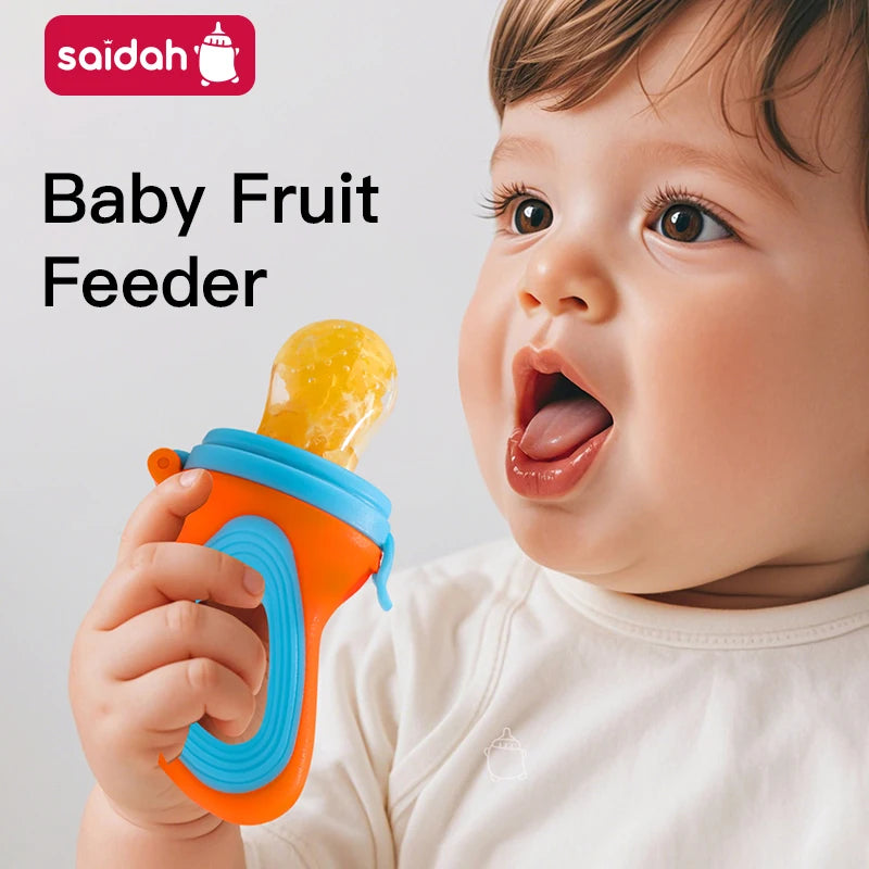 Baby Fruit & Vegetable Feeder Food-Grade Silicone Infant Nourishment Feeder with Mesh Bag